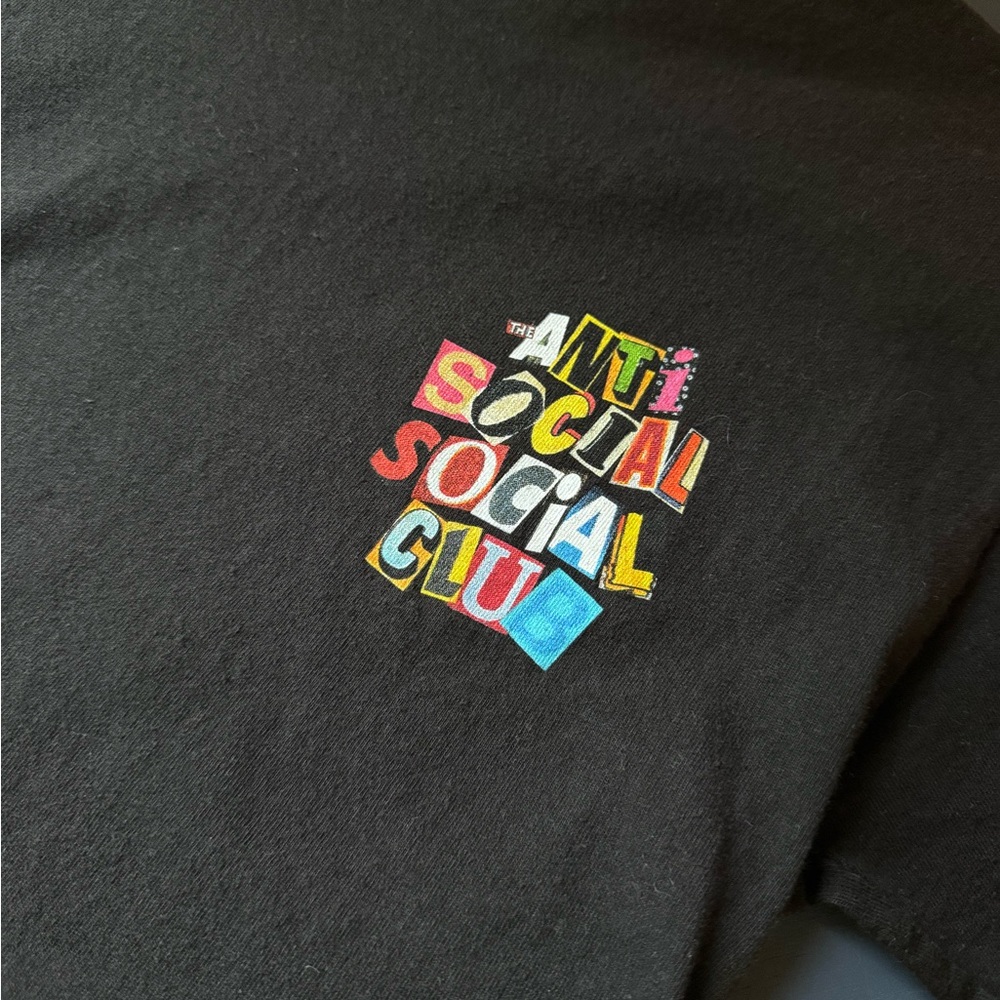 Anti Social Social Club Black Short Sleeve Tee, Men’s Small - Picture 2 of 4